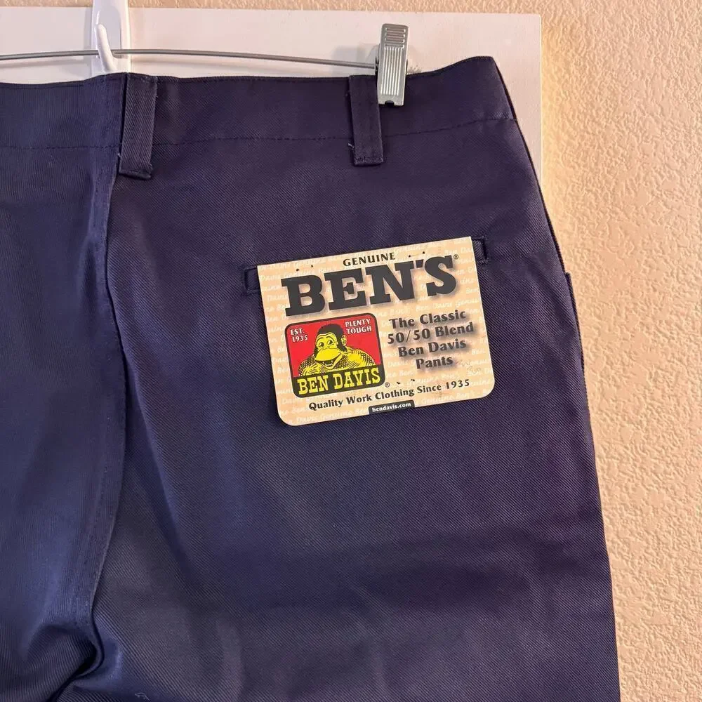 NWT Ben Davis Deadstock Men’s Classic Fit Canvas Chino Utility Pant Blue Size 38